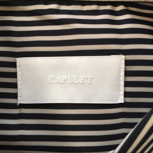 Capulet Satin Stripe Long Sleeve Blouse NWT - Picture 7 of 8